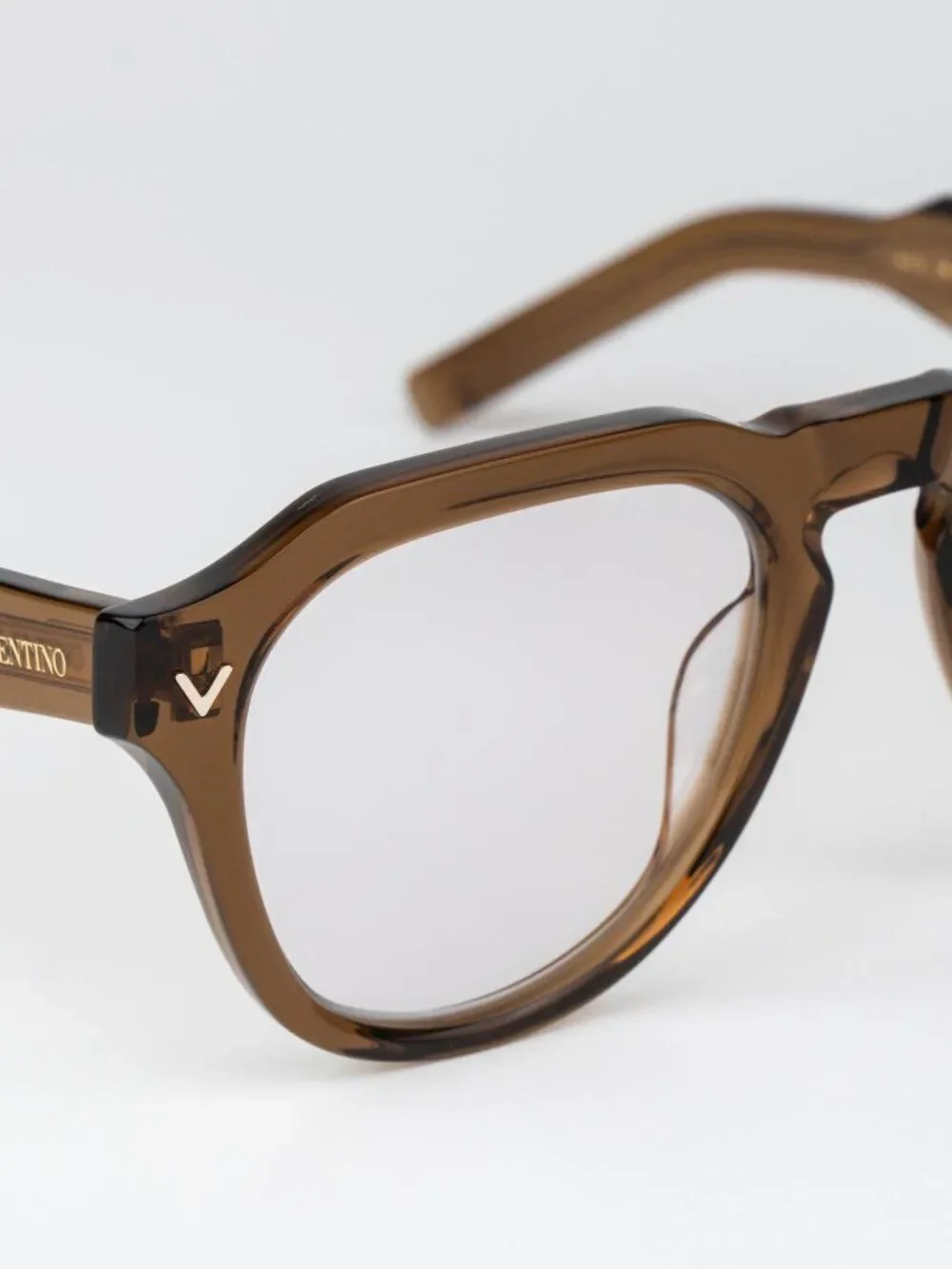 Valentino Women Eyeglasses Transparent Brown Pilot V-TALE II VLX-139 C